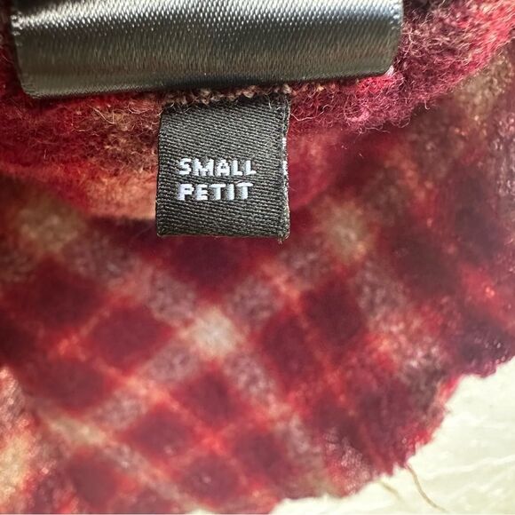 AMIRI Shirt Men Small Button Down Wool Flannel Cherub Plaid Burgundy Fall Logo - Picture 10 of 11